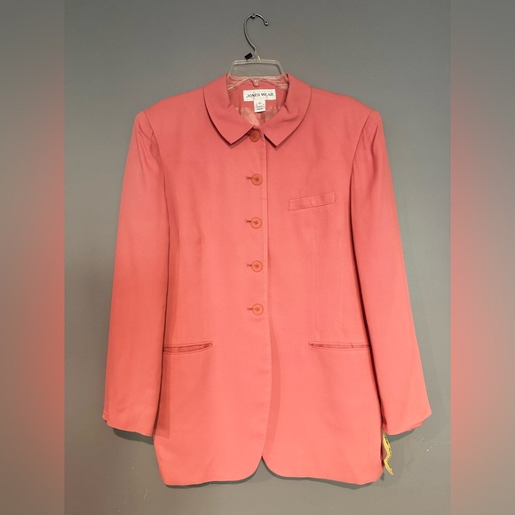 Jones Wear Jackets & Blazers - Jones Wear Coral Blazer Tailored Suit Jacket